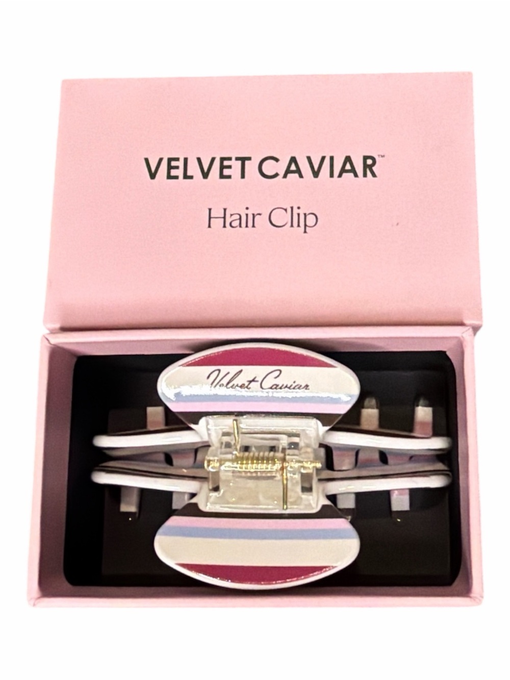 Velvet Caviar Sweet Treat Stripes Hair Clip